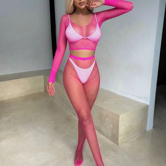 Sexy Fishnet Lingerie Set *NEW* - Picture 3 of 5